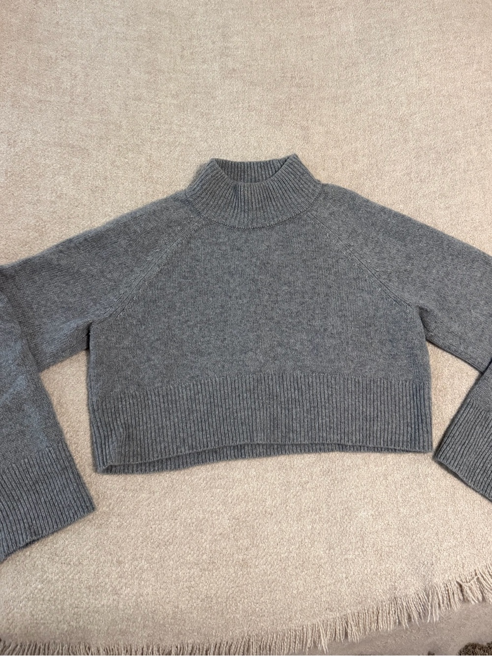 Reformation Garrett Cashmere Cropped Turtleneck Sweater